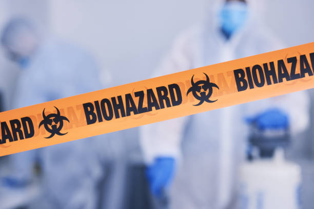 Professional Biohazard Cleanup technician working in Etna, OH